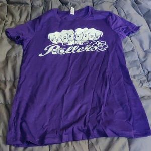 Rose City Rollers derby shirt, Wheels, L